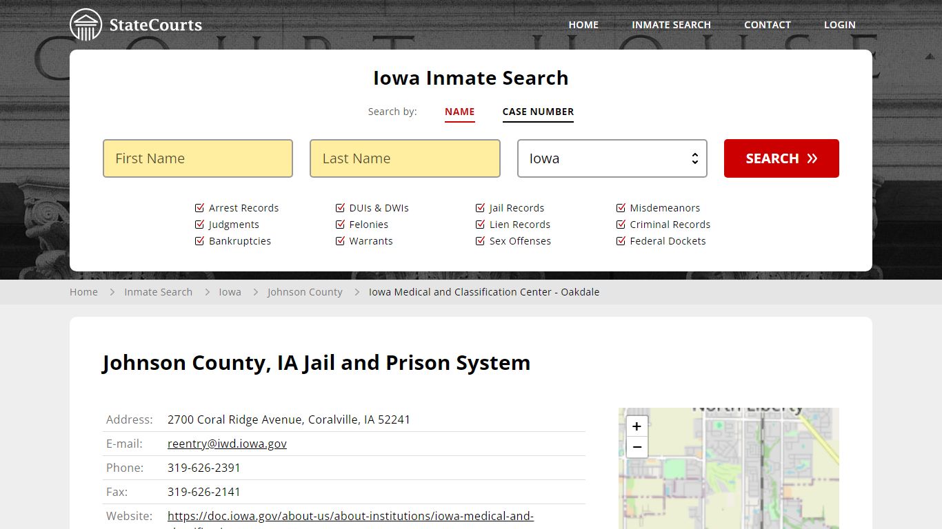 Iowa Medical and Classification Center - Oakdale Inmate Records Search ...